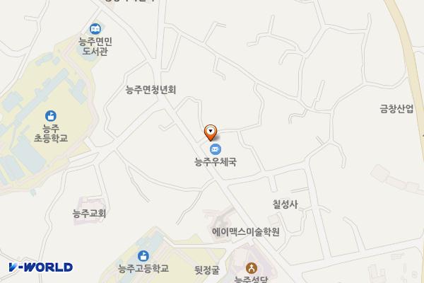 능주우체국 위치 지도 — 전남광주통합특별시 화순군 능주면 죽수길 48