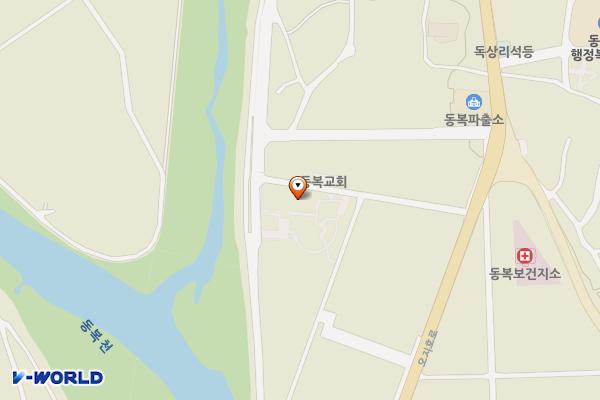 동복 수변공원 공중화장실 위치 지도 — 전남광주통합특별시 화순군 동복면 천변길 25
