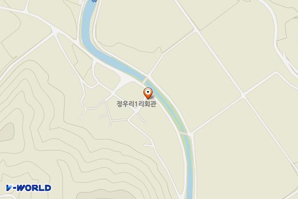 정우리(마을)공중화장실 위치 지도 — 전남광주통합특별시 화순군 한천면 정산길 58