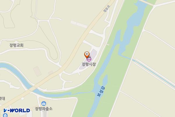 장평시장 내 위치 지도 — 전남광주통합특별시 장흥군 장평면 장택길 13