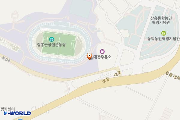 공설운동장 본부석 위치 지도 — 전남광주통합특별시 장흥군 장흥읍 읍성로 5-28