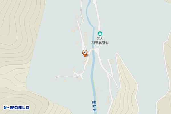 유치자연휴양림 웃산막 위치 지도 — 전남광주통합특별시 장흥군 유치면 휴양림길 154