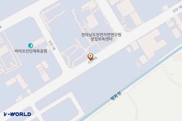 바이오산업단지 체육공원 위치 지도 — 전남광주통합특별시 장흥군 장흥읍 산단1로