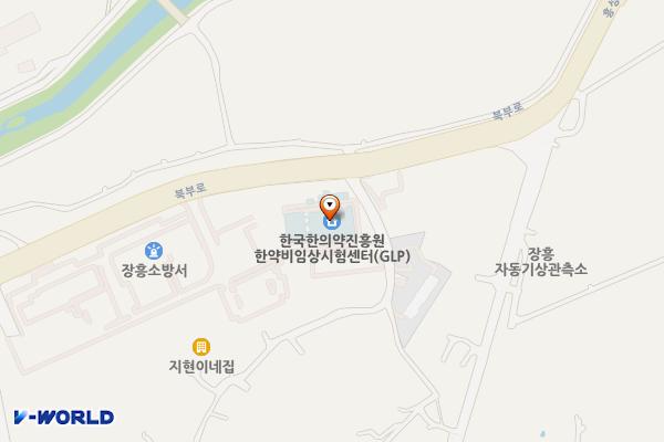 한양비임상시험센터 위치 지도 — 전남광주통합특별시 장흥군 장흥읍 원도관덕길 27