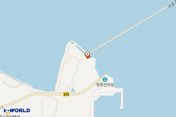 도암 망호주차장 위치 지도 — 전남광주통합특별시 강진군 도암면 월곶로 471, 가우도 망호출렁다리 주차장