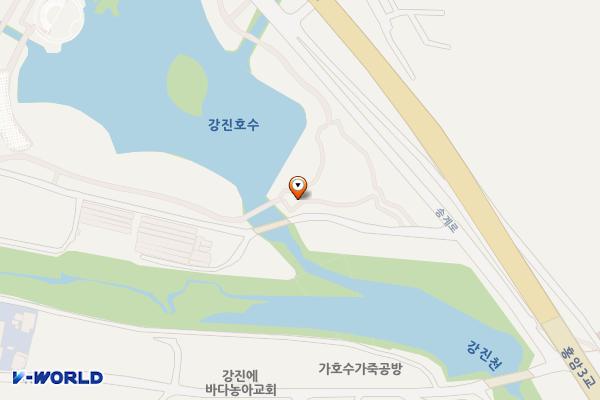 호수공원 놀이터 위치 지도 — 전남광주통합특별시 강진군 강진읍 지전로안길 281, 강진생태호수공원