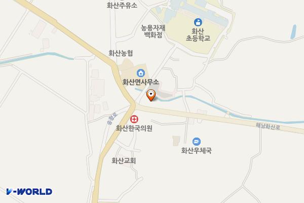 화산삼성의원 위치 지도 — 전남광주통합특별시 해남군 화산면 해남화산로 1071 (방축리, 화산삼성의원)