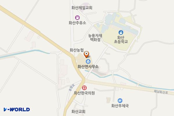화산면사무소 위치 지도 — 전남광주통합특별시 해남군 화산면 해남화산로 1061