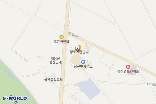 삼산면사무소 위치 지도 — 전남광주통합특별시 해남군 삼산면 신기큰길 7
