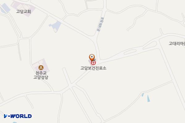 고당보건진료소 위치 지도 — 전남광주통합특별시 해남군 문내면 문내화원로 551