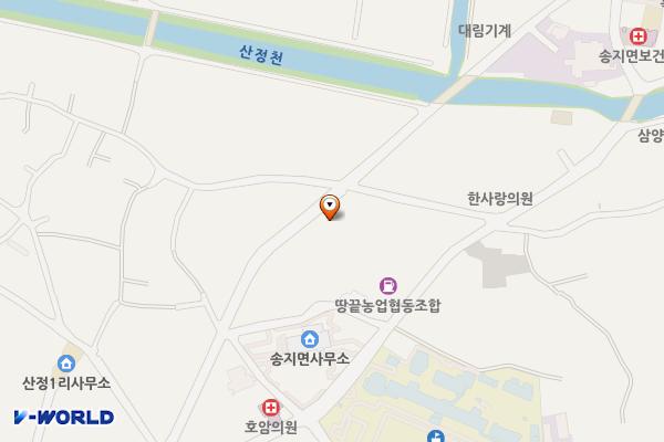 송지농협주유소 위치 지도 — 전남광주통합특별시 해남군 송지면 산정길 35