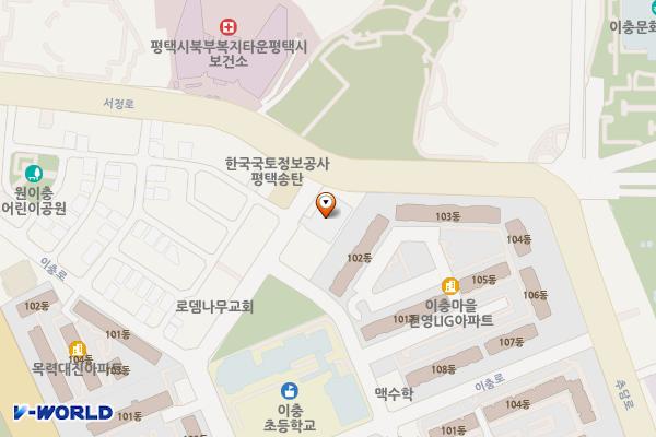 이충동 공영주차장 위치 지도 — 경기도 평택시 이충동 591-1