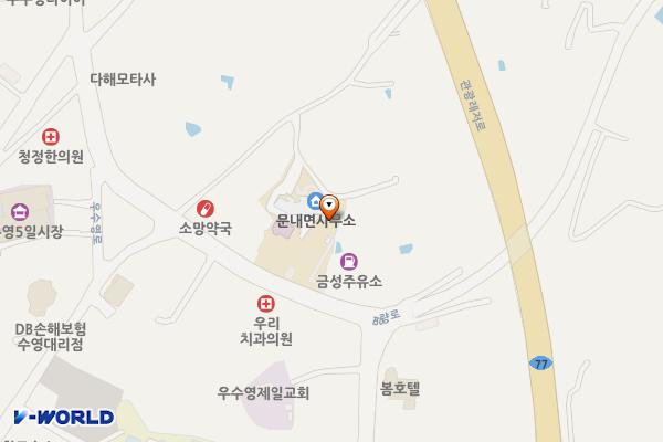 문내면사무소 위치 지도 — 전남광주통합특별시 해남군 문내면 동영길 10