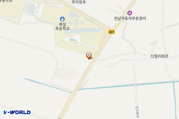 오소재약수터 위치 지도 — 전남광주통합특별시 해남군 북일면 백도로 843