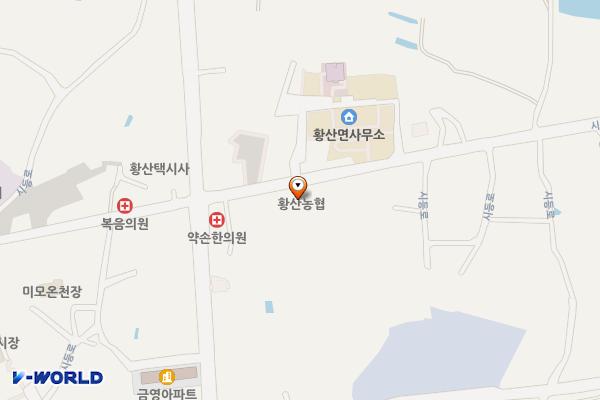 황산농협 위치 지도 — 전남광주통합특별시 해남군 황산면 시등로 79 (우항리, 황산농협)