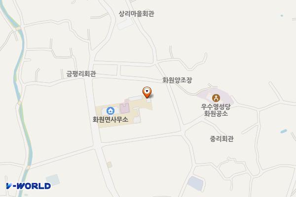 화원면사무소 위치 지도 — 전남광주통합특별시 해남군 화원면 금평길 32