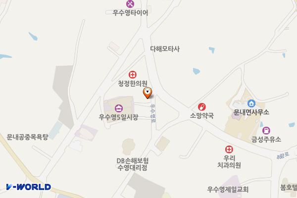 우수영5일시장(청년몰) 위치 지도 — 전남광주통합특별시 해남군 문내면 동영길 29