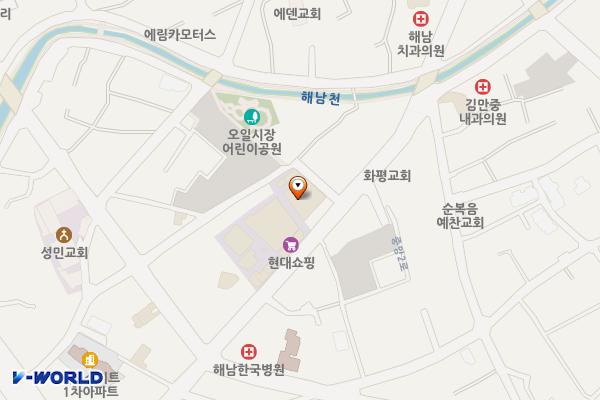 5일시장(어물전) 위치 지도 — 전남광주통합특별시 해남군 해남읍 중앙2로 100-2