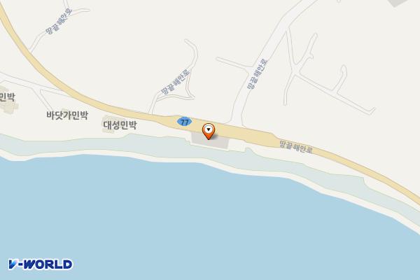 사구미해안도로 위치 지도 — 전남광주통합특별시 해남군 송지면 통호리 4-3