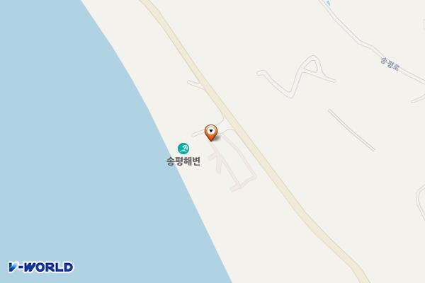 송평해수욕장1 위치 지도 — 전남광주통합특별시 해남군 화산면 평호길 450 (송평해수욕장관리실)