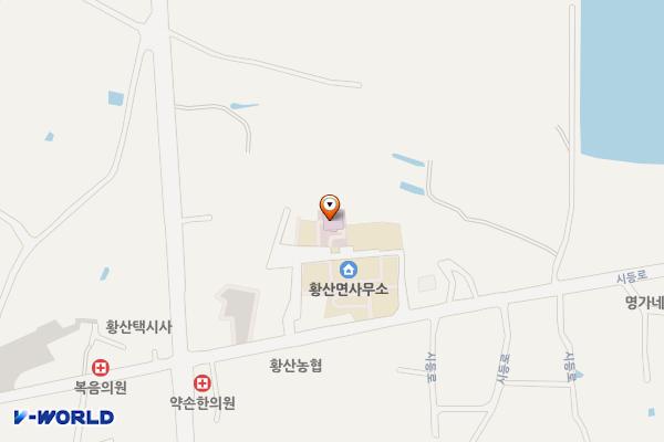 황산보건지소 위치 지도 — 전남광주통합특별시 해남군 황산면 시등로 70-2