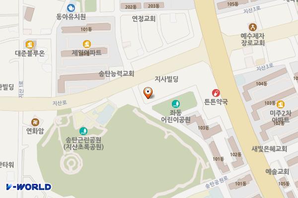지산동제1공영주차장 위치 지도 — 경기도 평택시 지산동 1087