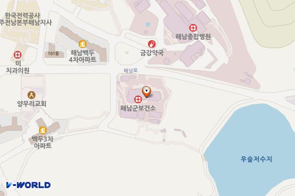 해남군치매안심센터 위치 지도 — 전남광주통합특별시 해남군 해남읍 해남로 46