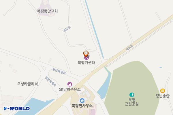 김가네쉼터 위치 지도 — 전남광주통합특별시 해남군 북평면 백도로 15