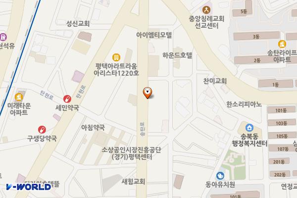 송탄시장제1공영주차장 위치 지도 — 경기도 평택시 지산동 735-21