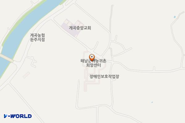 장애인직업재활시설 위치 지도 — 전남광주통합특별시 계곡면 둔주포안길 18