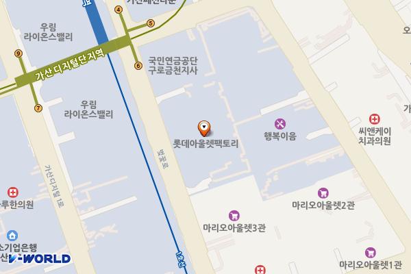 SJ테크노빌(삼보) 위치 지도 — 서울특별시 금천구 벚꽃로278