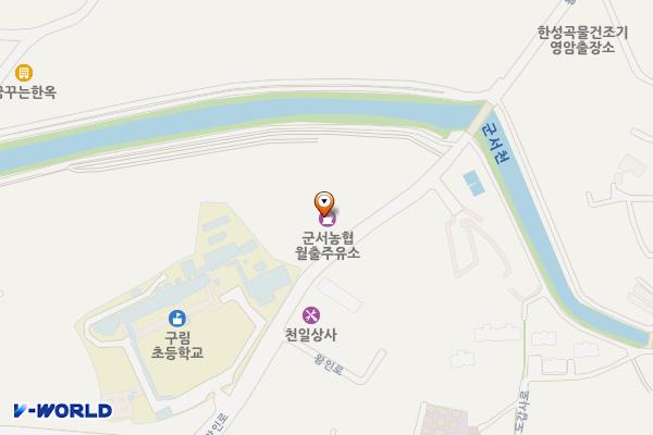 군서농협주유소 위치 지도 — 전남광주통합특별시 영암군 군서면 왕인로 525
