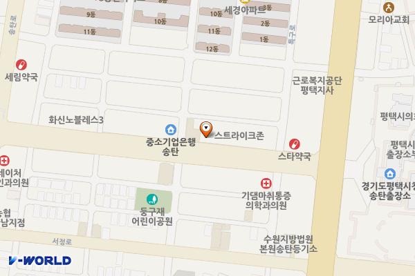 서정관광특구공영주차장 위치 지도 — 경기도 평택시 서정동 817-1,2