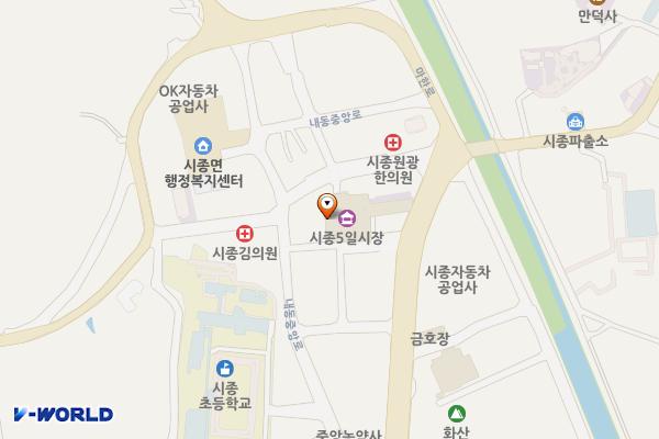시종5일시장 위치 지도 — 전남광주통합특별시 영암군 시종면 내동중앙로 26-23