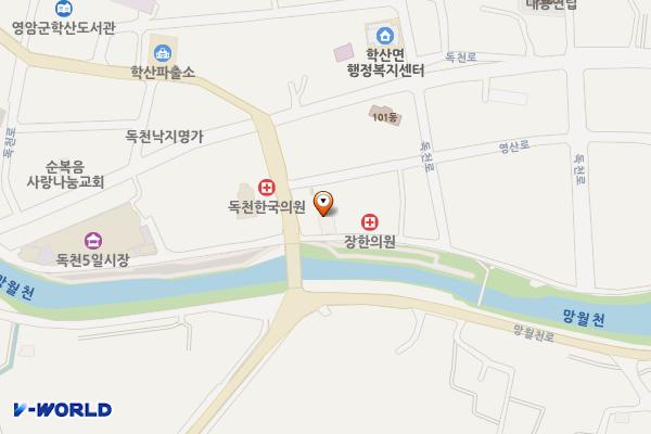 학산터미널 위치 지도 — 전남광주통합특별시 영암군 학산면 영산로 6