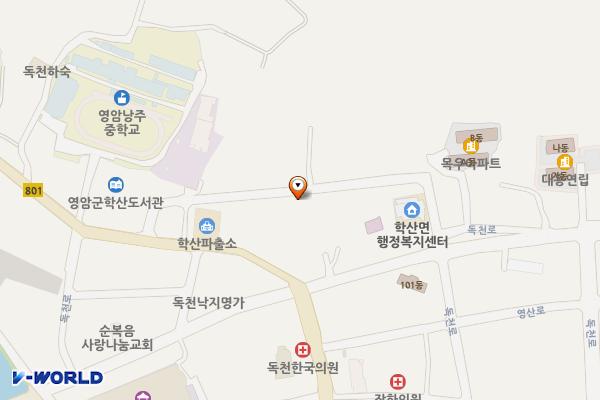 학산농협 위치 지도 — 전남광주통합특별시 영암군 학산면 독천로 183