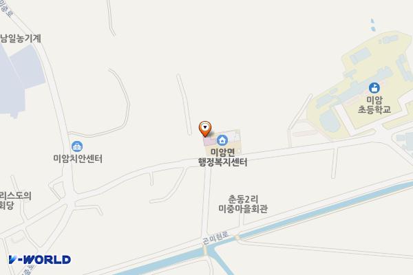 미암면사무소 위치 지도 — 전남광주통합특별시 영암군 미암면 미중로 39
