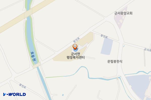 군서면사무소 위치 지도 — 전남광주통합특별시 영암군 군서면 왕인로 762