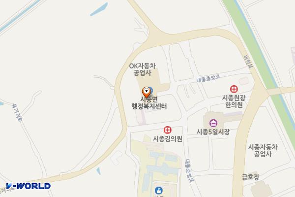 시종면사무소 위치 지도 — 전남광주통합특별시 영암군 시종면 내동중앙로 41