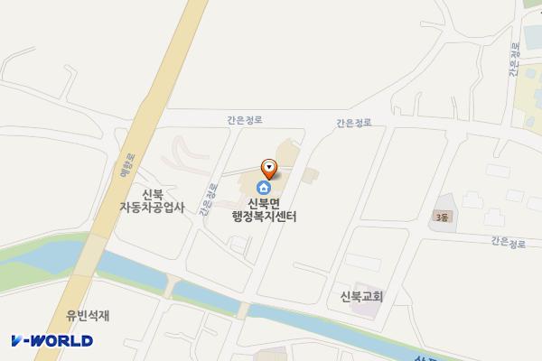 신북면 행정복지센터 위치 지도 — 전남광주통합특별시 영암군 신북면 간은정로 29