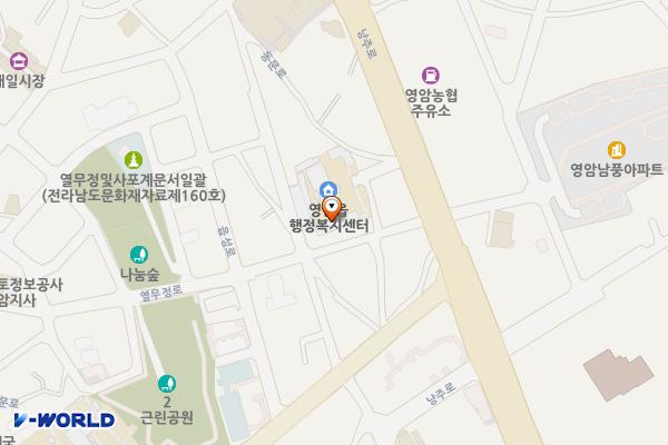 영암읍 행정복지센터 위치 지도 — 전남광주통합특별시 영암군 영암읍 낭주로 133