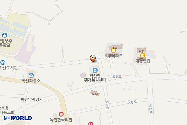 학산보건지소 위치 지도 — 전남광주통합특별시 영암군 학산면 독천로 193-1