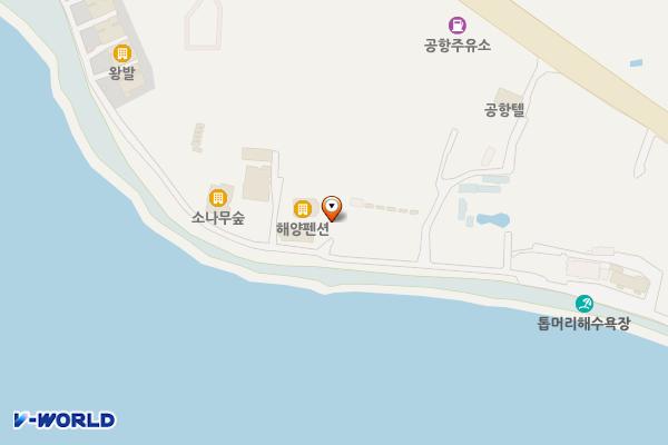 톱머리유원지 위치 지도 — 전남광주통합특별시 무안군 망운면 피서리 811-3번지