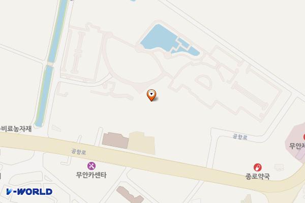 황토클리닉타운 위치 지도 — 전남광주통합특별시 무안군 무안읍 성동리 1085-3번지