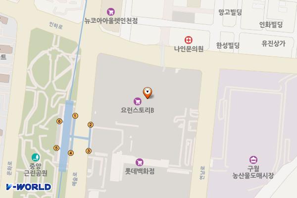 인천교통공사 인천터미널 부설 주차장 위치 지도 — 인천광역시 미추홀구 연남로 35