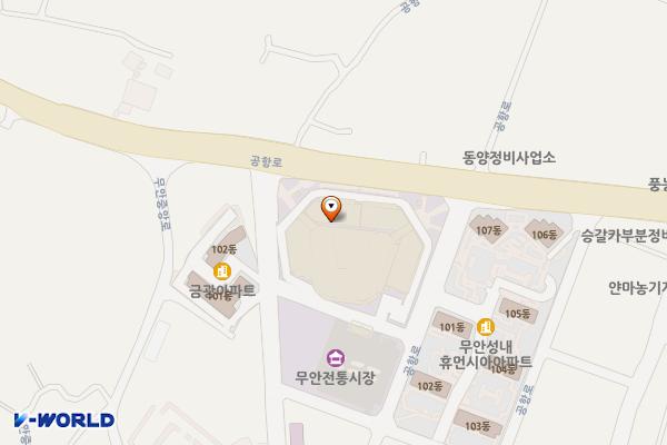 무안전통시장4동 위치 지도 — 전남광주통합특별시 무안군 무안읍 승달로 11