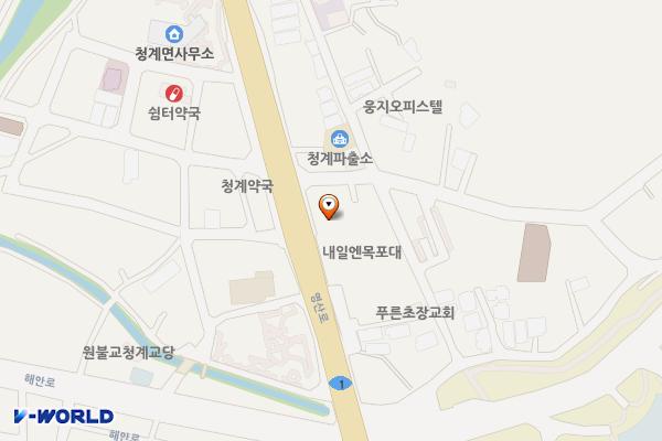 청계 버스터미널(정류장) 위치 지도 — 전남광주통합특별시 무안군 청계면 영산로 1688