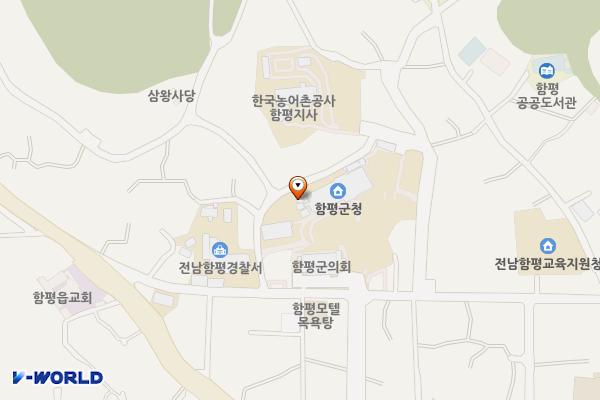 함평군청 1청사 2층 화장실 위치 지도 — 전남광주통합특별시 함평군 함평읍 중앙길 200, 함평군청