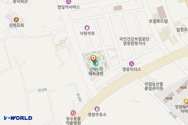 신하리 어린이공원 위치 지도 — 전남광주통합특별시 영광군 영광읍 대하길1길 1