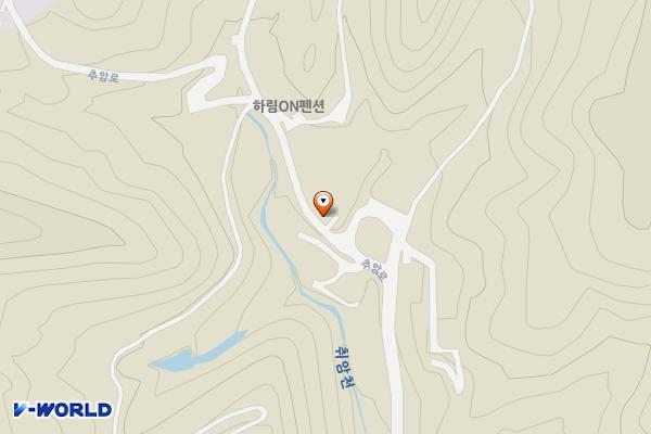 축령산 백련동(추암) 위치 지도 — 전남광주통합특별시 장성군 서삼면 추암로 560